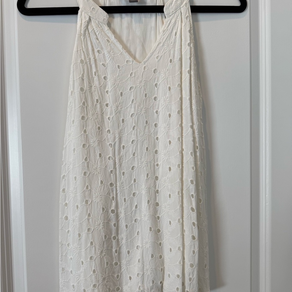 Market & Spruce White Eyelet Blouse